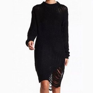 NWT distressed chunky knit dress . Size M.
